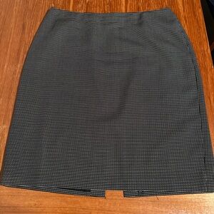 Skirt By Ellen Tracy Straight Knee-length Lined Career Preppy Black-crème  16
